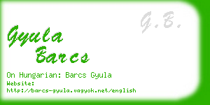 gyula barcs business card